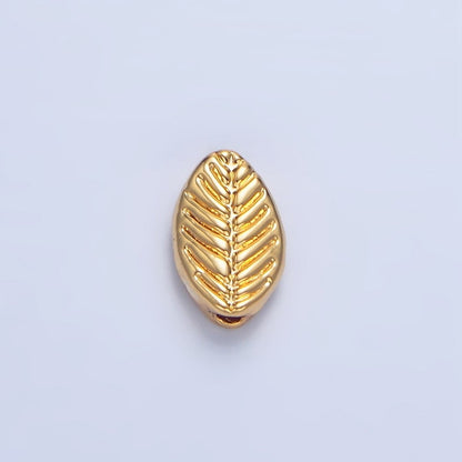 24K Gold Filled 6mm Natural Leaf Spacer Bead | B252
