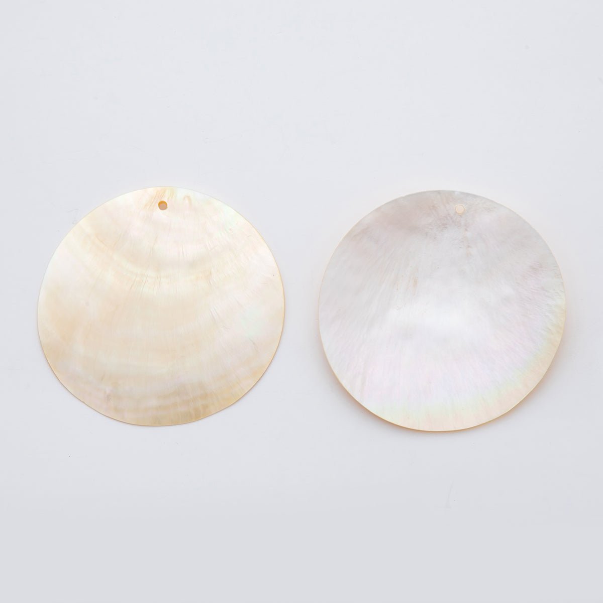 24K Gold Filled 70mm Mother of Pearl Round Finding | Z1164