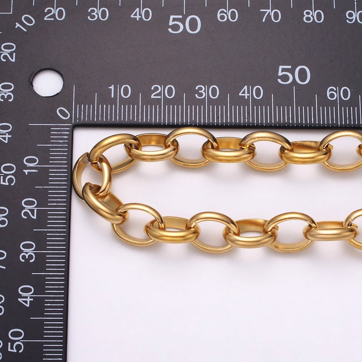 24k Gold Filled 7.5mm Oval Cable Clip Cable Link Unfinished Yard Chain in Gold &amp; Silver | ROLL-1277 ROLL-1278 Clearance Pricing