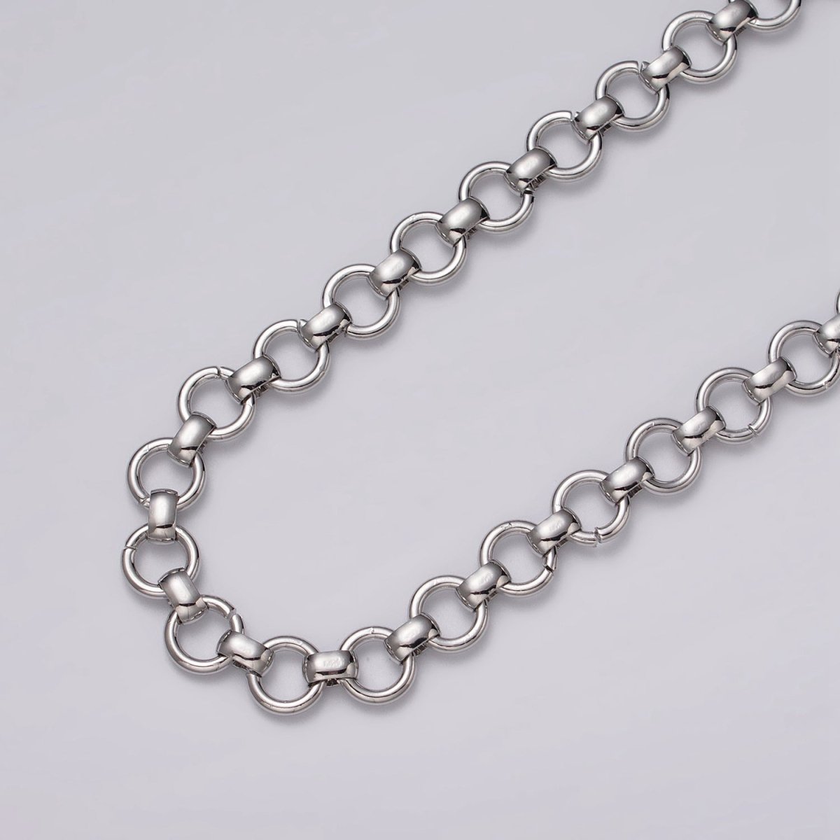 24k Gold Filled 7.5mm Round Rolo Unfinished Chain by Yard in Gold &amp; Silver | ROLL-1147 ROLL-1148 Clearance Pricing