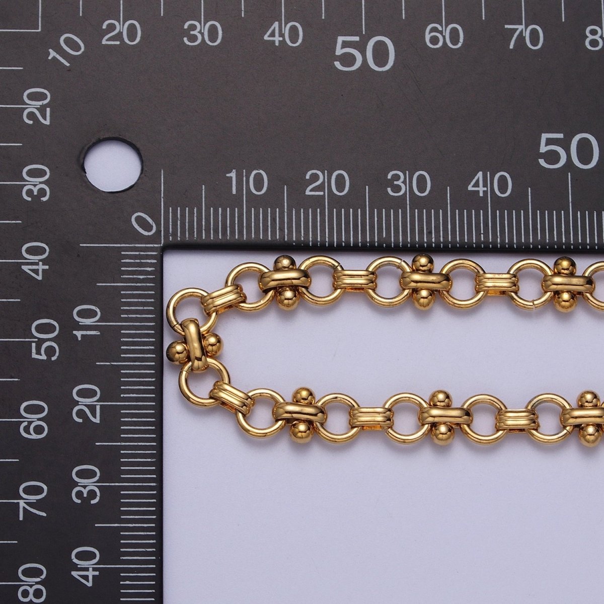 24K Gold Filled 7mm Double Rolo Designed Statement Unfinished Chain in Gold &amp; Silver | ROLL-893 ROLL-894 Clearance Pricing