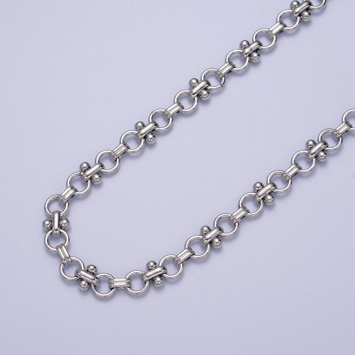 24K Gold Filled 7mm Double Rolo Designed Statement Unfinished Chain in Gold &amp; Silver | ROLL-893 ROLL-894 Clearance Pricing