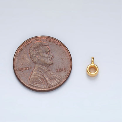 24K Gold Filled 7mm Minimalist Round Charm Findings | Z848
