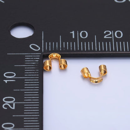 24K Gold Filled 7mm Minimalist Wire Guard Findings Set | Z1034