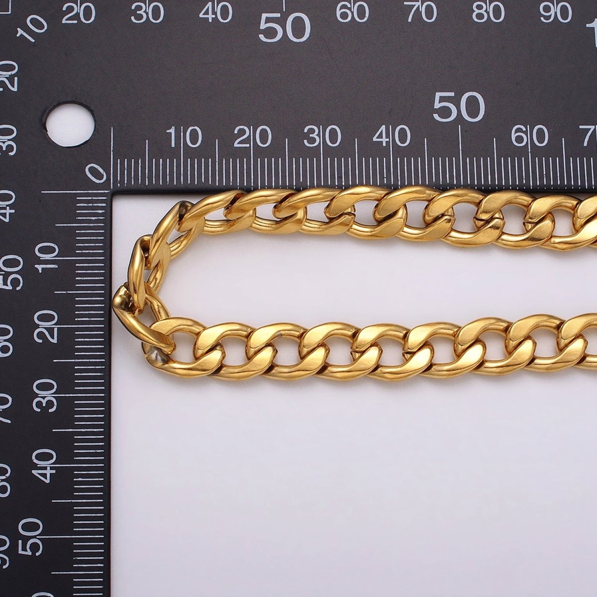 24k Gold Filled 8.3mm Miami Cuban Curb Chain Cable Link Unfinished Yard Chain in Gold &amp; Silver | ROLL-1289 ROLL-1290