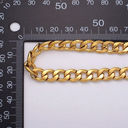 24k Gold Filled 8.3mm Miami Cuban Curb Chain Cable Link Unfinished Yard Chain in Gold &amp; Silver | ROLL-1289 ROLL-1290