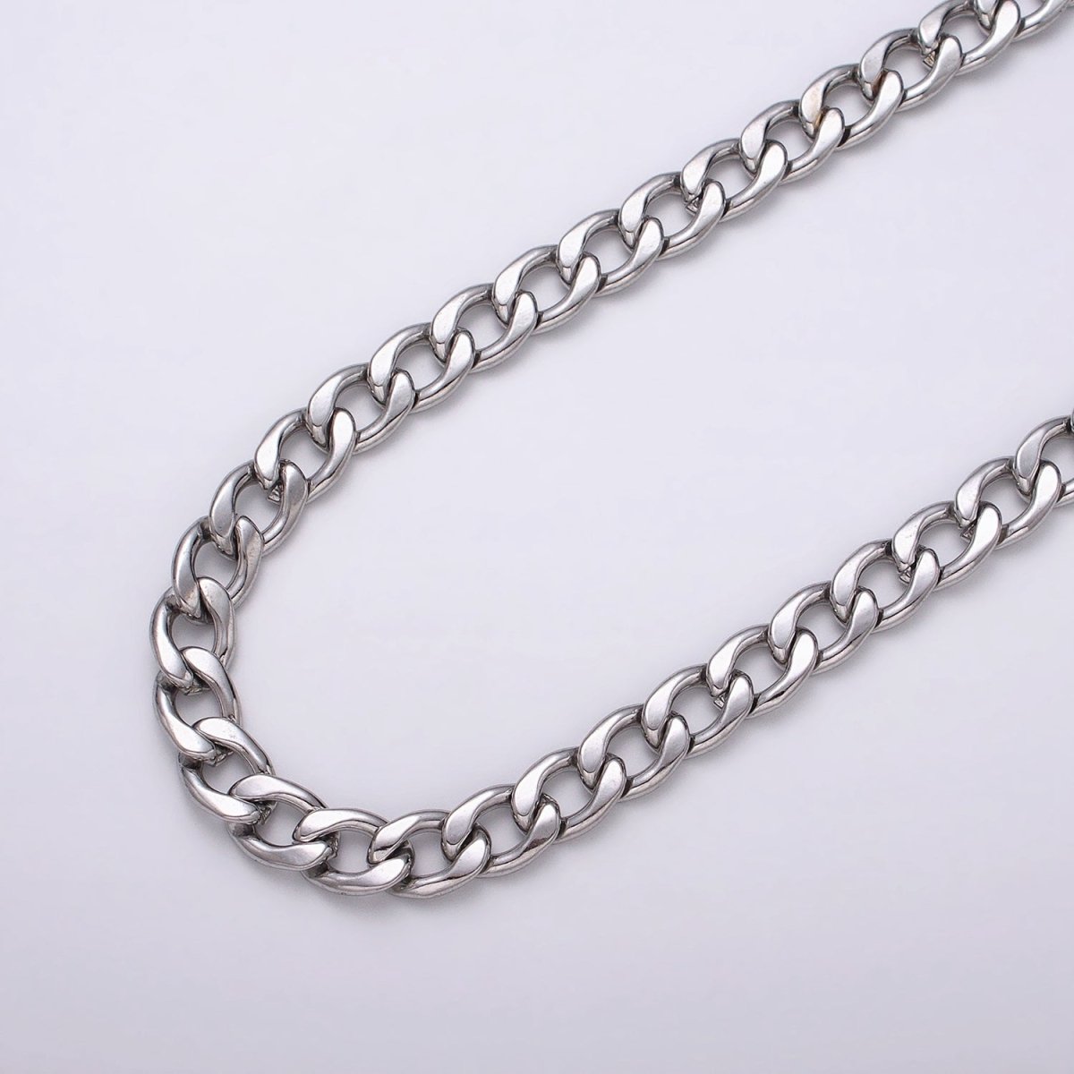 24k Gold Filled 8.3mm Miami Cuban Curb Chain Cable Link Unfinished Yard Chain in Gold &amp; Silver | ROLL-1289 ROLL-1290