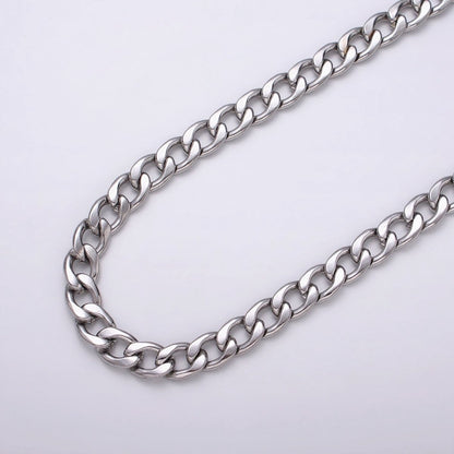 24k Gold Filled 8.3mm Miami Cuban Curb Chain Cable Link Unfinished Yard Chain in Gold &amp; Silver | ROLL-1289 ROLL-1290