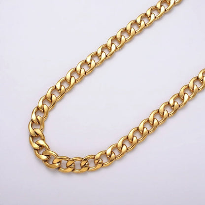 24k Gold Filled 8.3mm Miami Cuban Curb Chain Cable Link Unfinished Yard Chain in Gold &amp; Silver | ROLL-1289 ROLL-1290