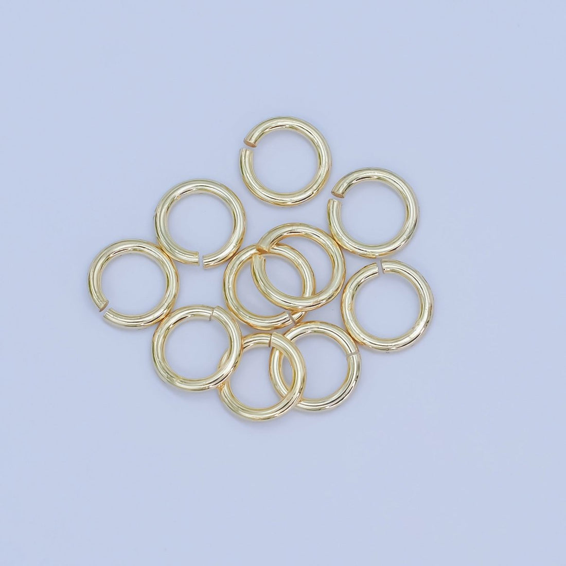 24K Gold Filled 8mm x 1.2mm ( 16 gauge ) Minimalist Jump Ring Finding Set in Gold &amp; Silver | SP-1627