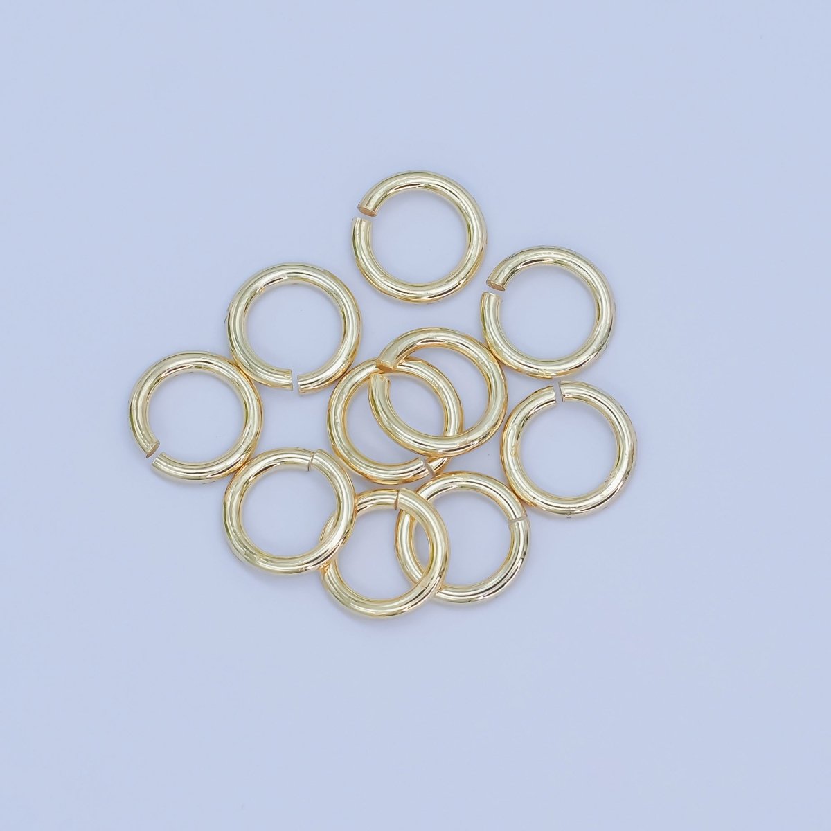 24K Gold Filled 8mm x 1.2mm ( 16 gauge ) Minimalist Jump Ring Finding Set in Gold &amp; Silver | SP-1627