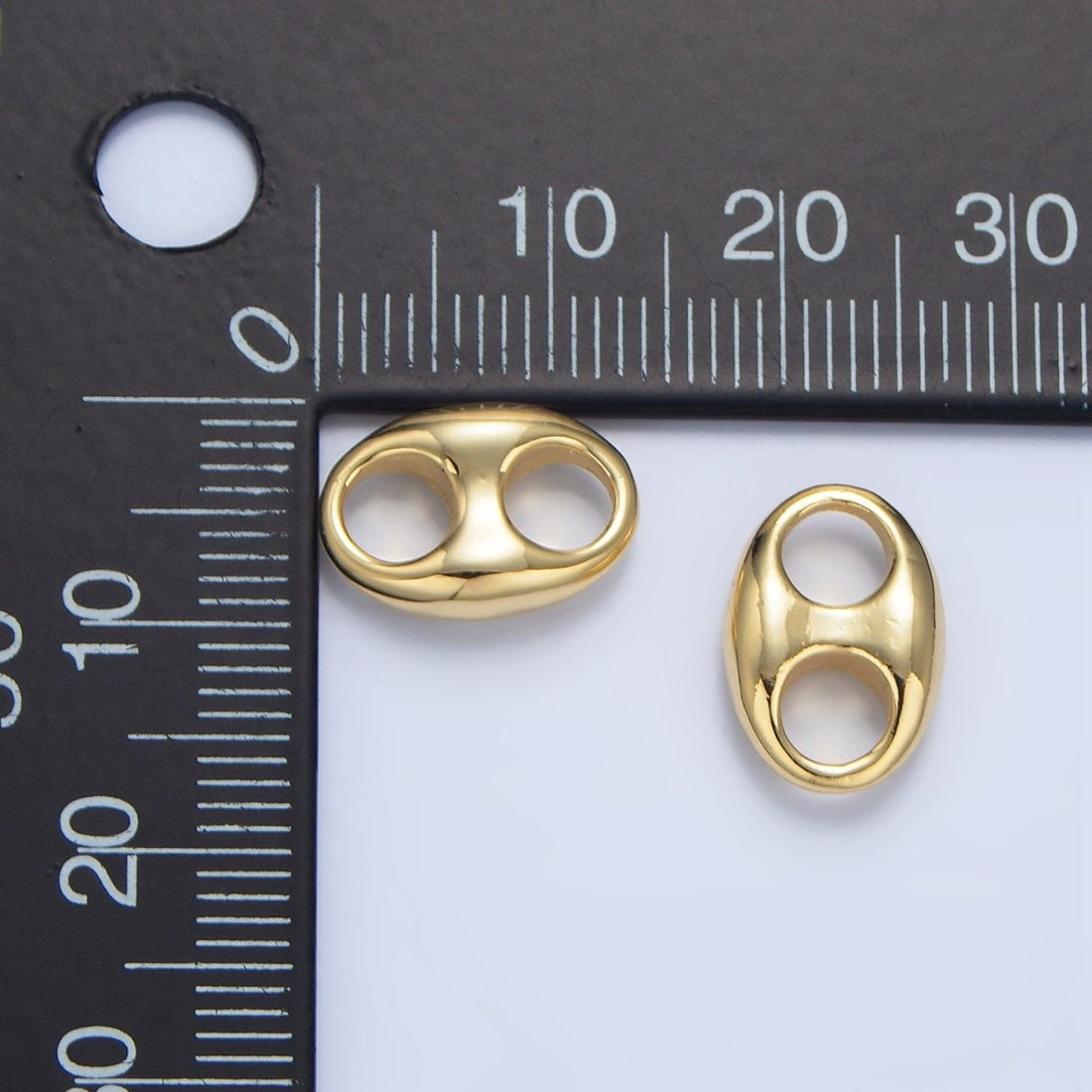 24K Gold Filled 9.5mm Minimalist Chubby Anchor Mariner Link Findings | Z982