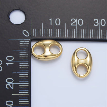 24K Gold Filled 9.5mm Minimalist Chubby Anchor Mariner Link Findings | Z982
