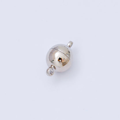 24K Gold Filled 9.7mm Minimalist Round Magnetic Closure Finding in Gold &amp; Silver | Z-01107