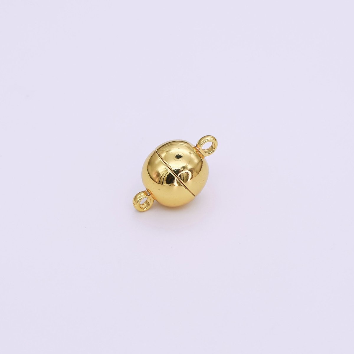 24K Gold Filled 9.7mm Minimalist Round Magnetic Closure Finding in Gold &amp; Silver | Z-01107