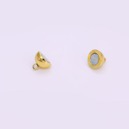 24K Gold Filled 9.7mm Minimalist Round Magnetic Closure Finding in Gold &amp; Silver | Z-01107