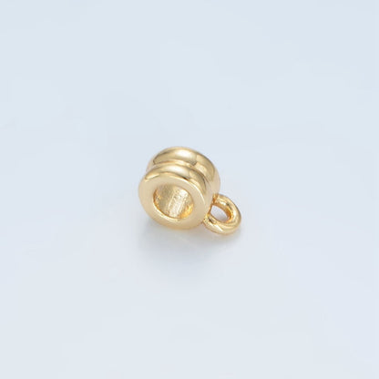 24K Gold Filled 9mm Double Band Rhondelle Bail Findings | Z953