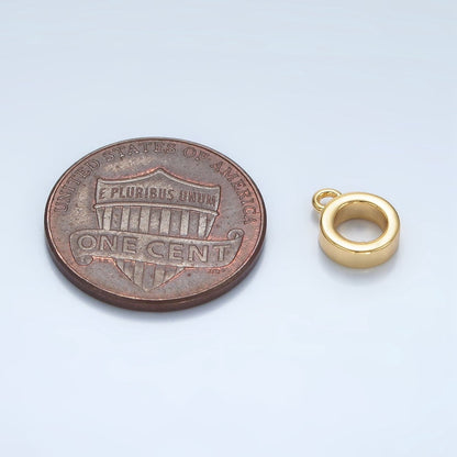 24K Gold Filled 9mm Minimalist Drop Rondelle Bail Findings in Gold &amp; Silver | Z970