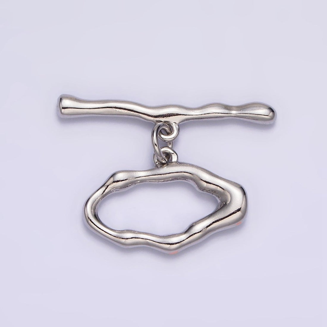 24K Gold Filled Abstract Molten OT Toggle Clasps Closure Jewelry Supply in Silver &amp; Gold | Z-440 Z-441