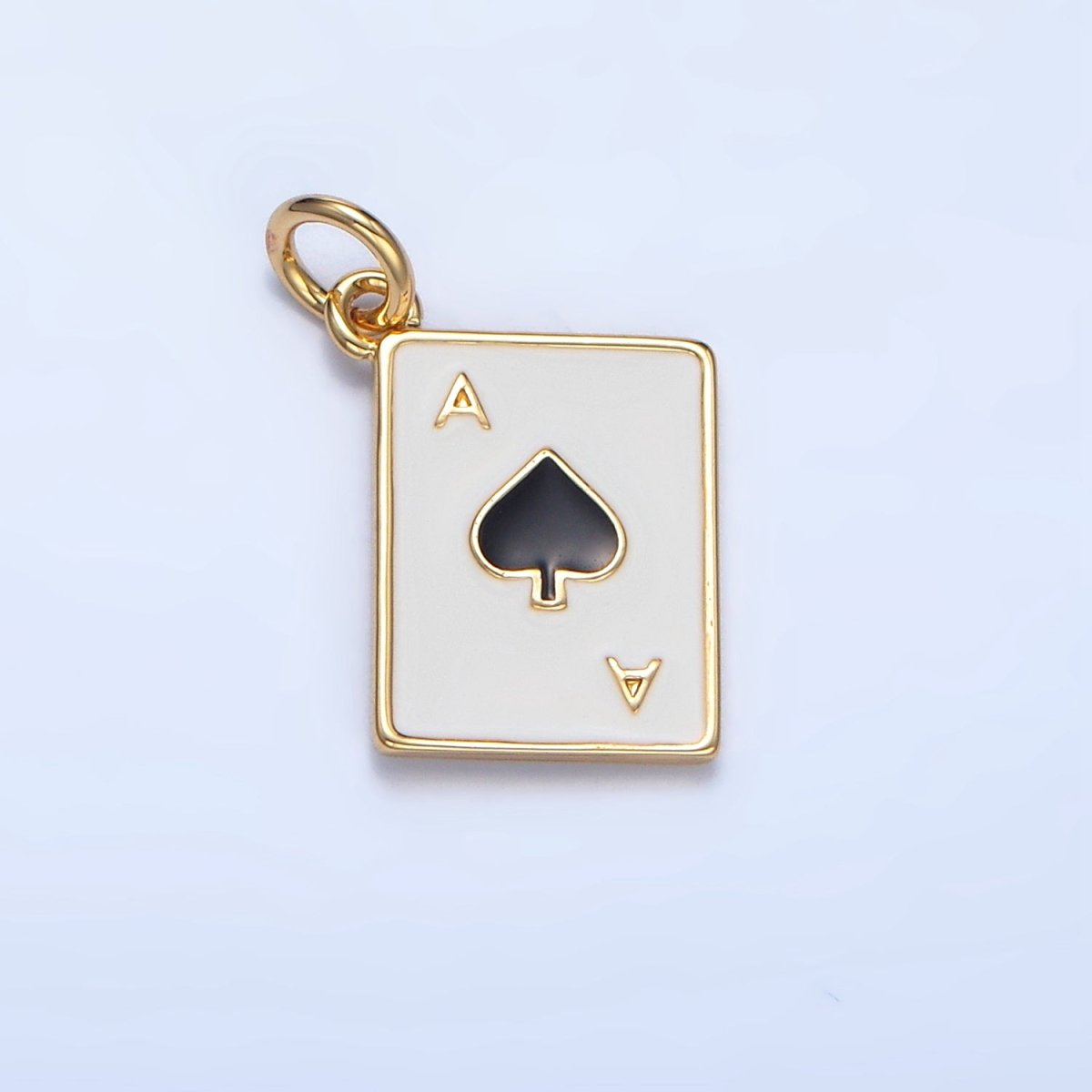 24K Gold Filled Ace Playing Cards Enamel Mini Charm | X879 - X882