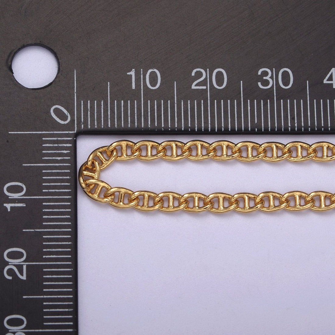 24K Gold Filled Anchor Chain, 5.2X3.2mm Wholesale Chain For Jewelry Making Component Supply | ROLL-625 Clearance Pricing