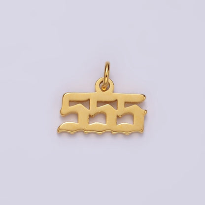 24K Gold Filled Angel Number Numerology Minimalist Mini Charm | AG606 - AG610
