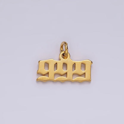 24K Gold Filled Angel Number Numerology Minimalist Mini Charm | AG606 - AG610