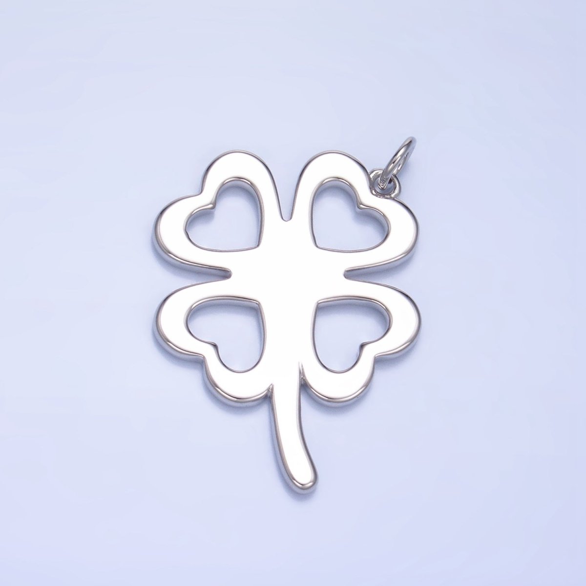 24K Gold Filled Artisan Clover Leaf Charm in Gold &amp; Silver | W051