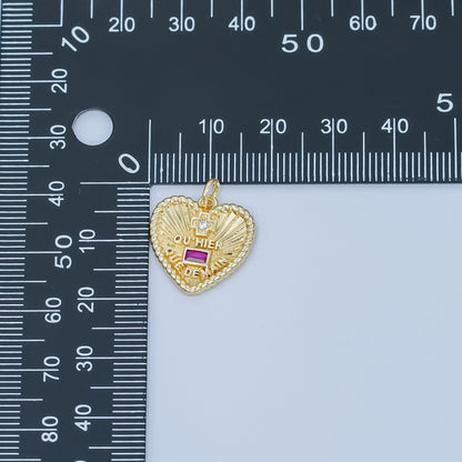 24K Gold Filled Love French "Qu&