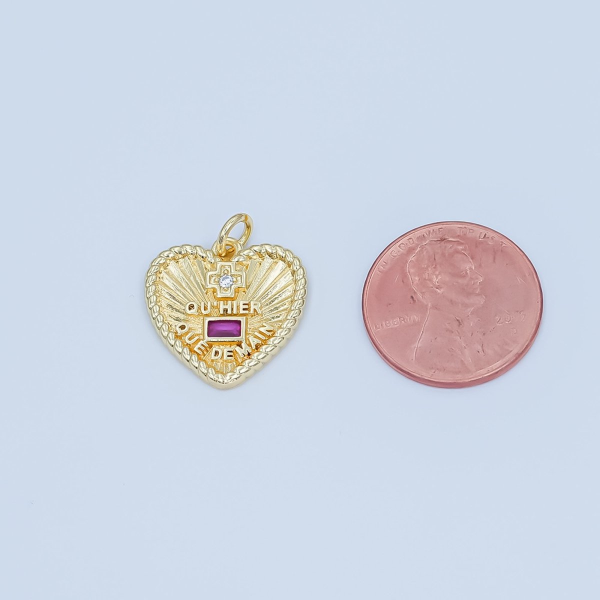 24K Gold Filled Love French "Qu&