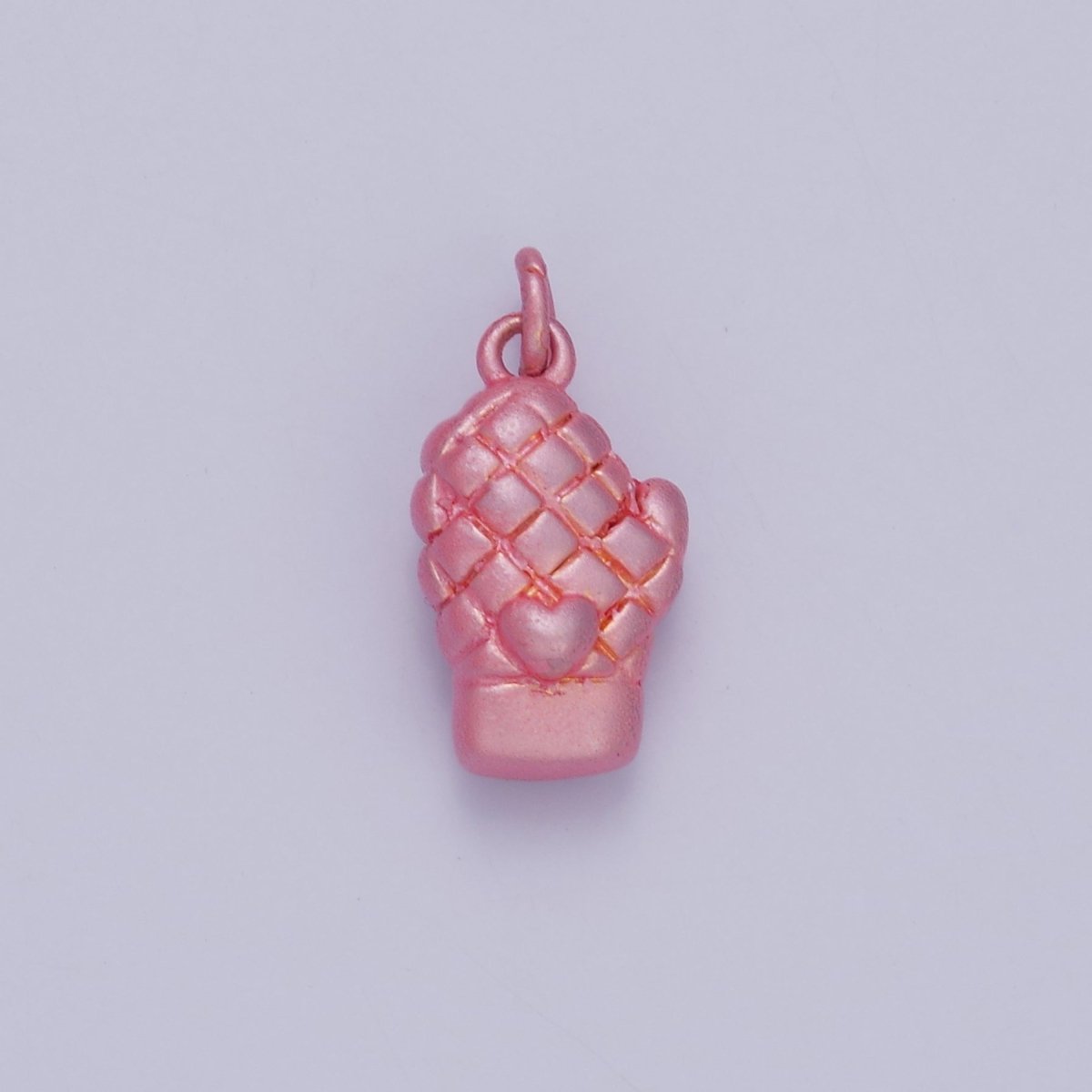 24K Gold Filled Baby Pink, Orange, Pink Heart Mitten Baking Glove Charm | C021 C022