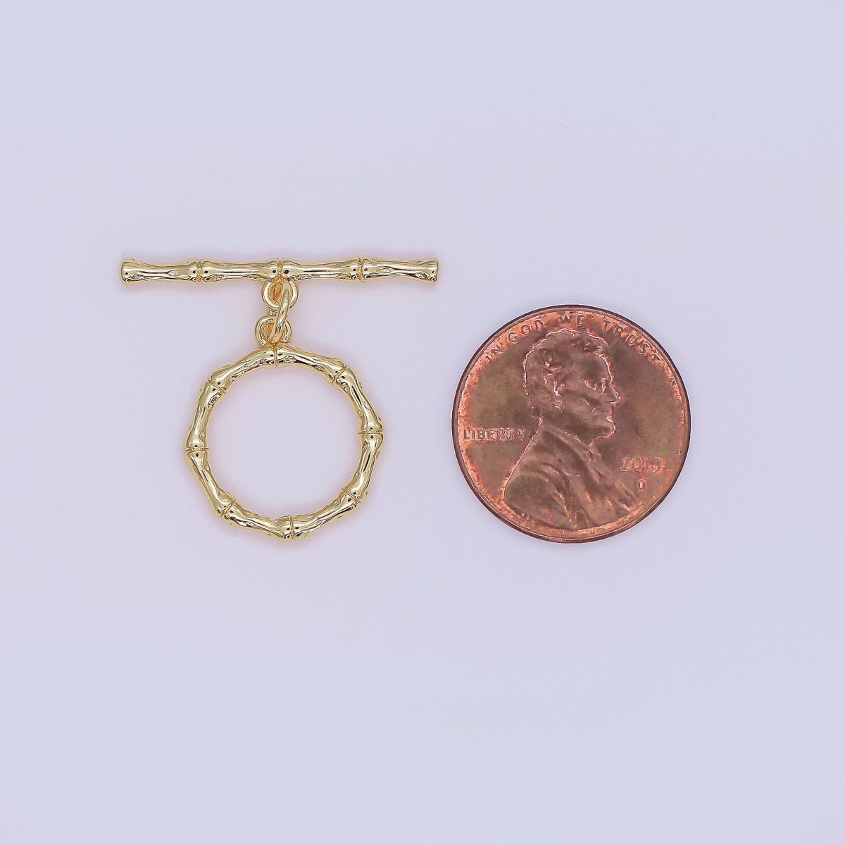24K Gold Filled Bamboo Toggle Clasps Closure Finding | Z1108