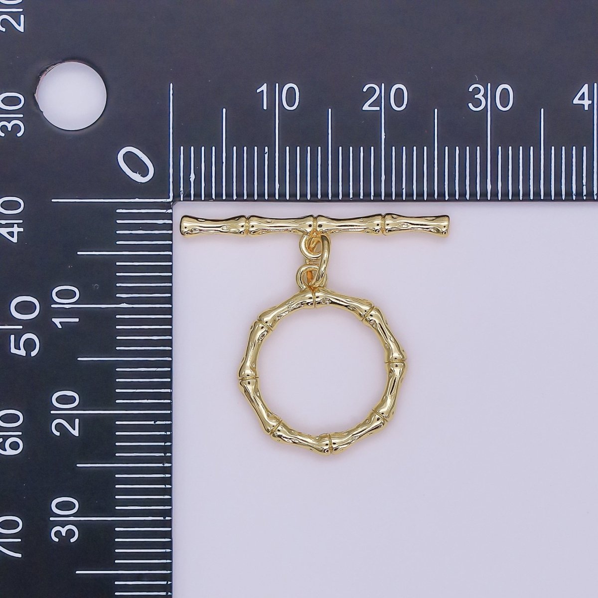 24K Gold Filled Bamboo Toggle Clasps Closure Finding | Z1108