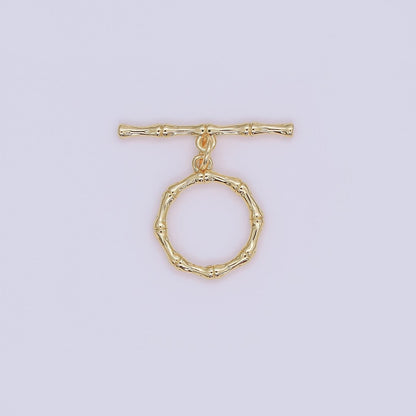 24K Gold Filled Bamboo Toggle Clasps Closure Finding | Z1108