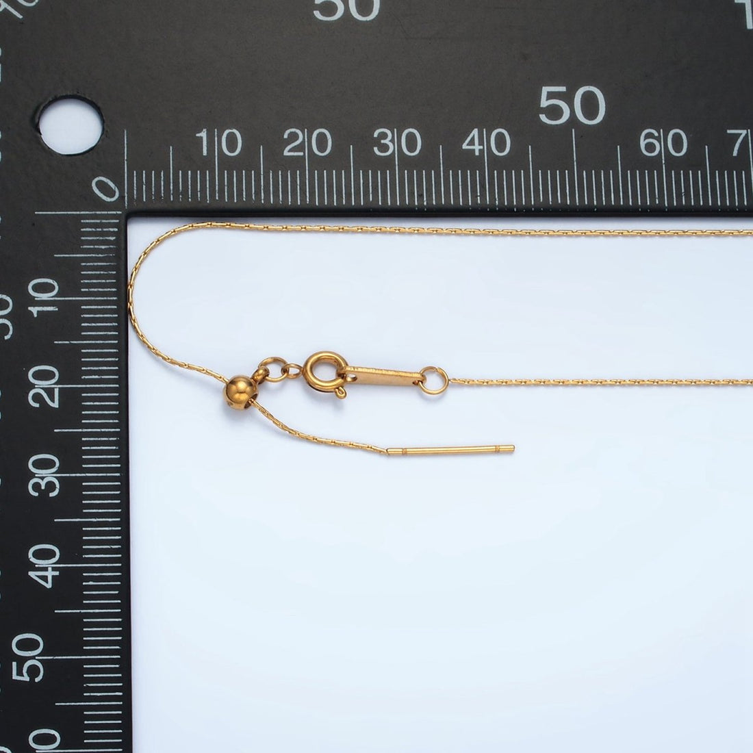 24K Gold Filled Bar Chain Needle Necklace 20.5-inch WA-2624