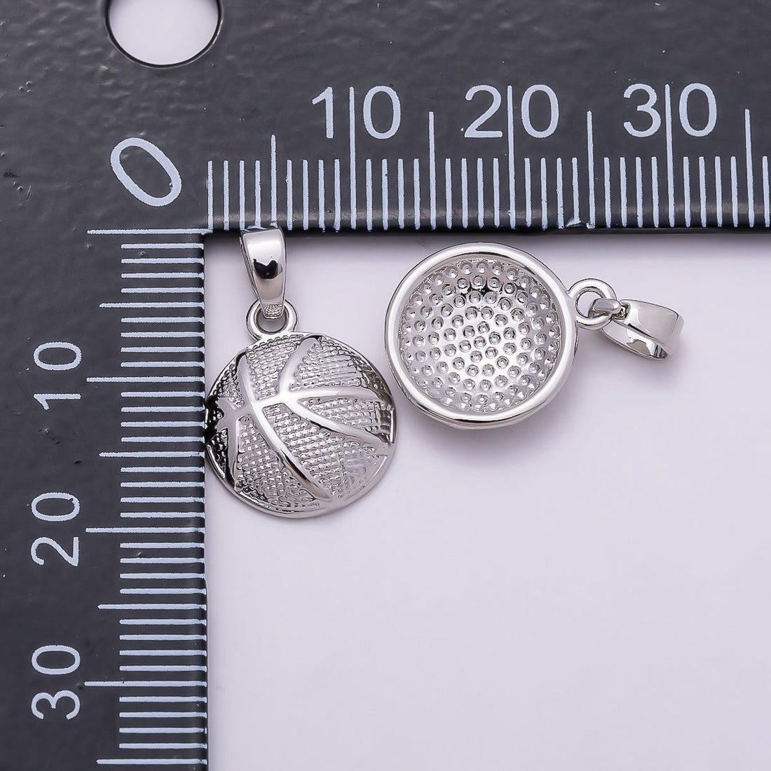 24K Gold Filled Basketball Sports Pendant in Gold &amp; Silver | AA1000 Charms-00874
