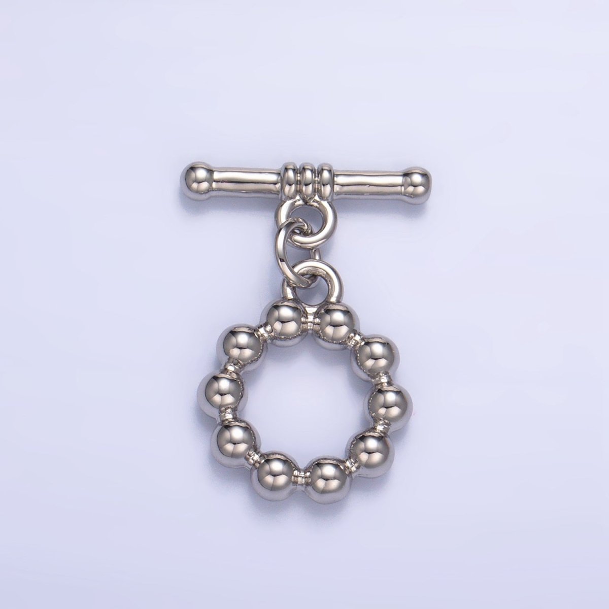 24K Gold Filled Beaded Bubble Toggle Clasps Closure in Gold &amp; Silver | Z884