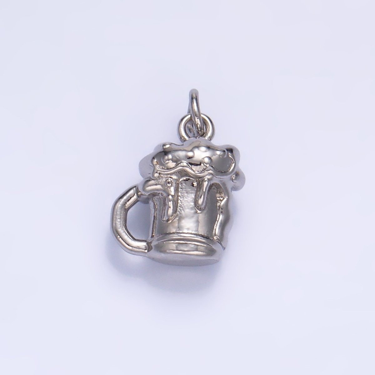 24K Gold Filled Beer Alcoholic Drink Multidimensional 3D Charm in Gold &amp; Silver | W250