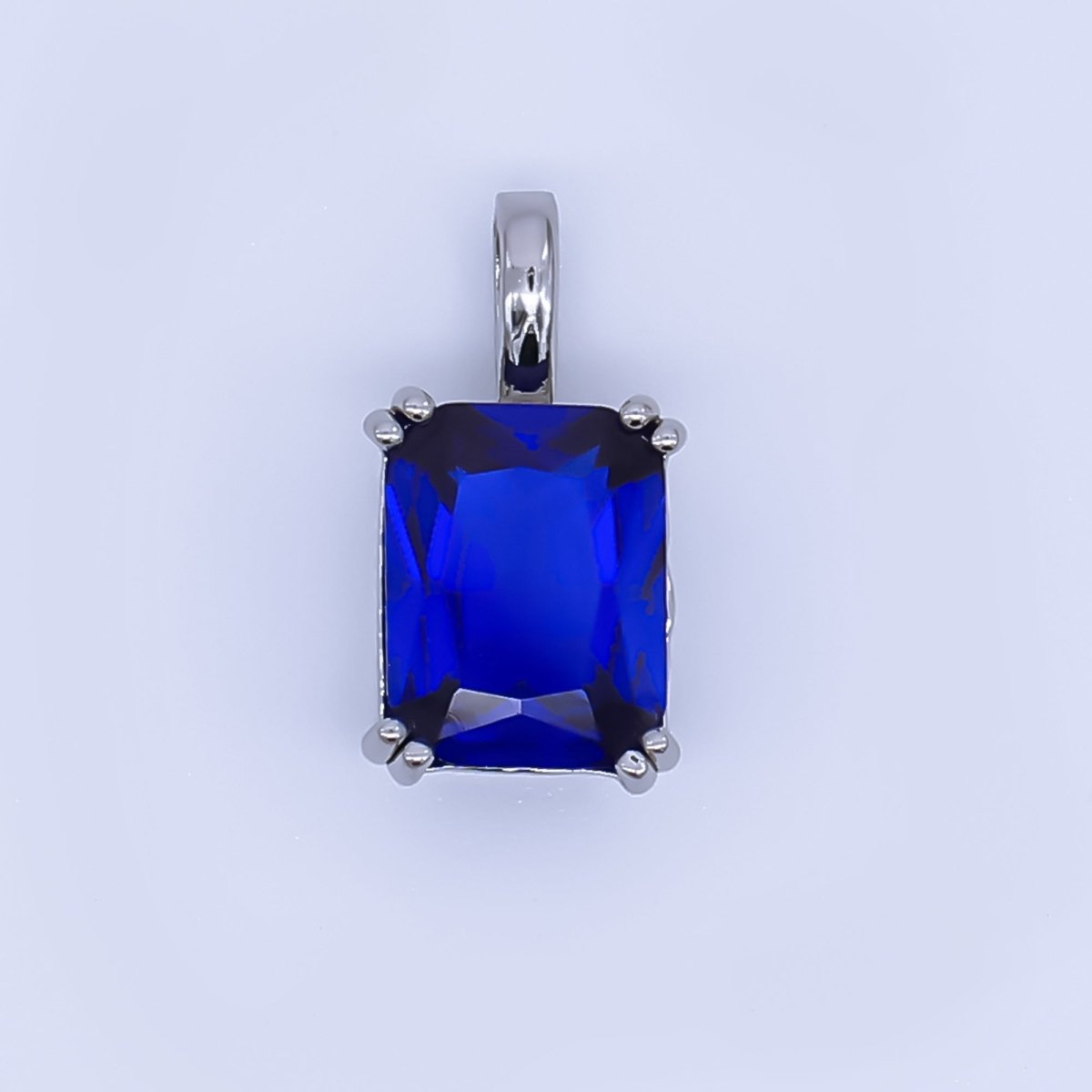 24K Gold Filled Birthstone Baguette CZ Pendant in Gold &amp; Silver | AH438 - AH449