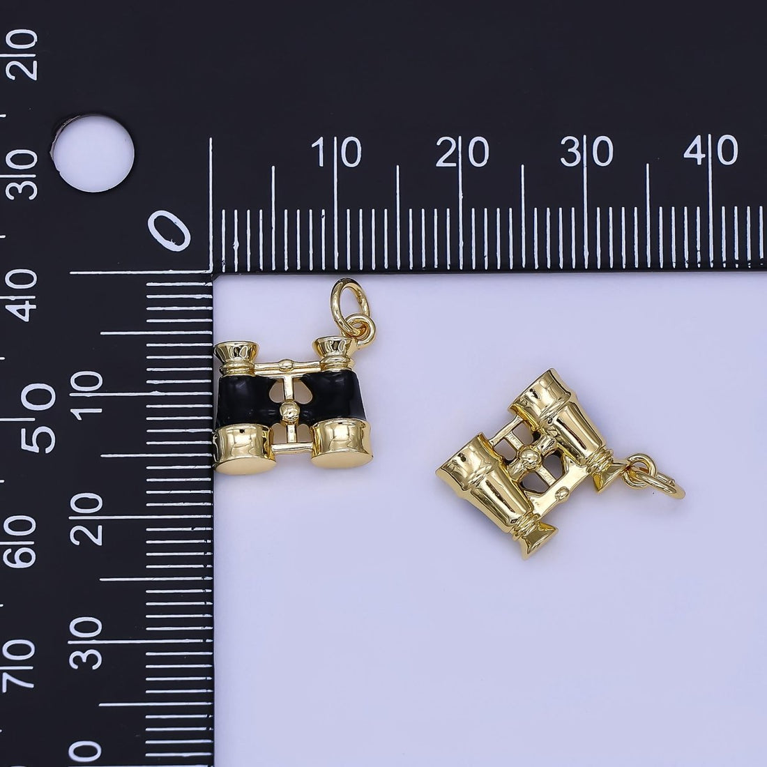 24K Gold Filled Black Binoculars Telescope 3D Multidimensional Charm | N1325