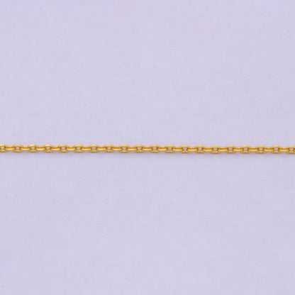 24K Gold Filled Cable Chain, 17.7 Inch Layering Finished Chain Necklace with Spring Ring | WA-613 Clearance Pricing