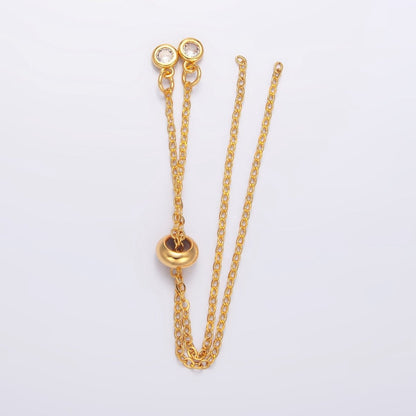 24K Gold Filled Cable Chain Stopper Stopper Extender Findings | Z882