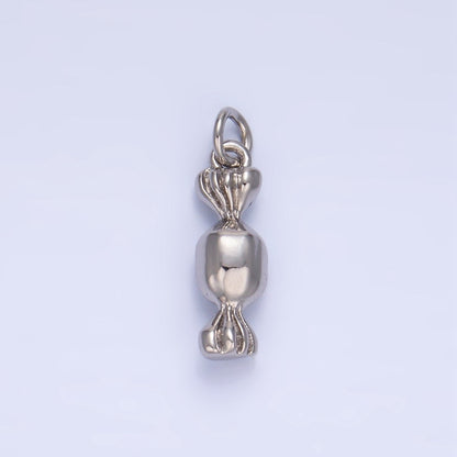 24K Gold Filled 15mm Candy Sweets Multidimensional 3D Charm in Gold &amp; Silver | W138