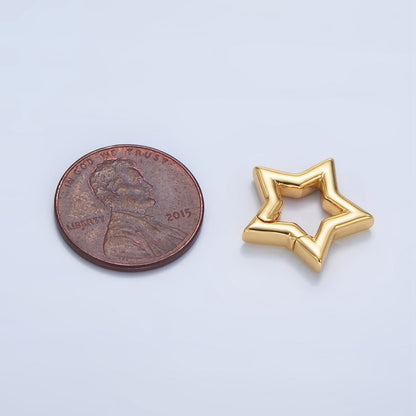 24K Gold Filled Celestial Star Push Gate Closure Findings | Z961