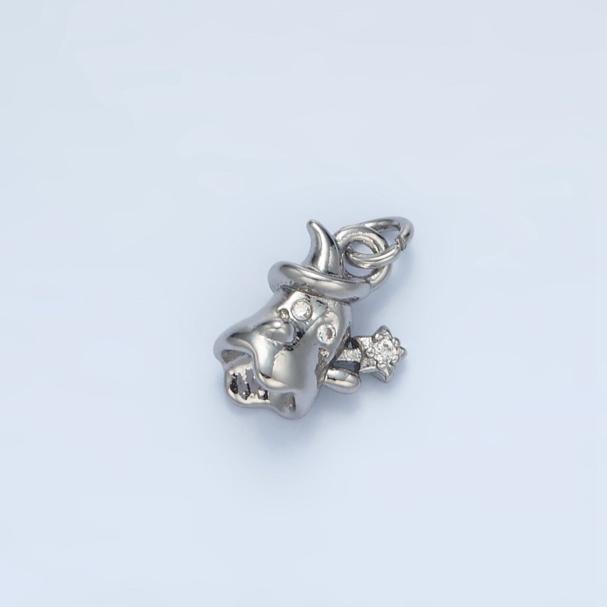 24K Gold Filled 14mm Multidimensional Celestial Star Witch Ghost Mini Charm in Gold &amp; Silver | E392