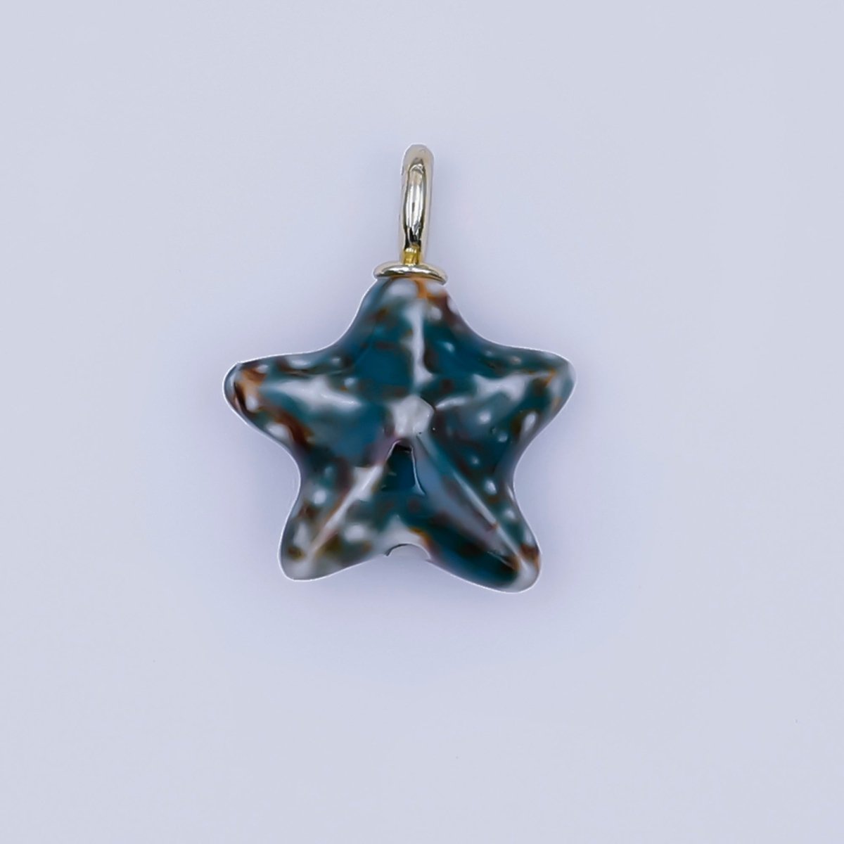 24K Gold Filled Ceramic Starfish Drop Pendant | N099 - N103