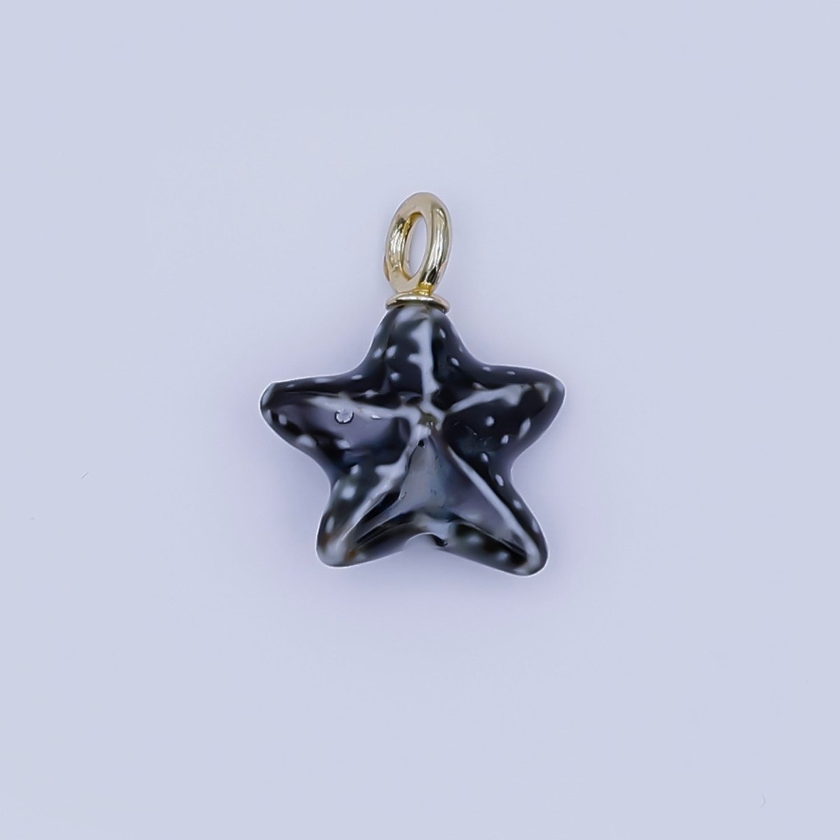 24K Gold Filled Ceramic Starfish Drop Pendant | N099 - N103