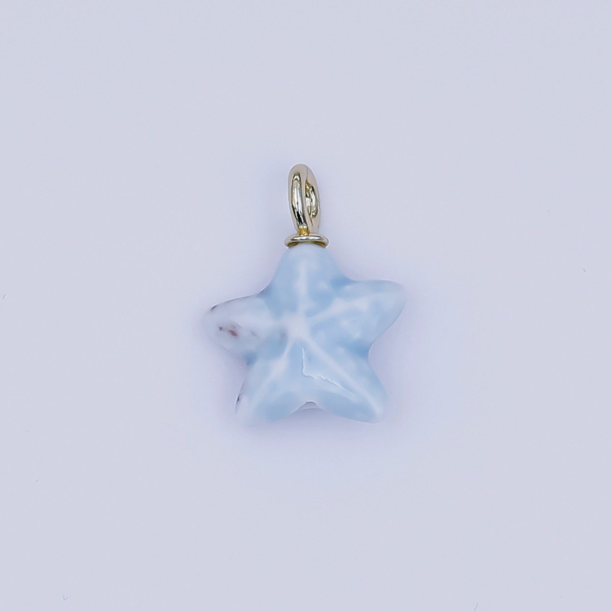 24K Gold Filled Ceramic Starfish Drop Pendant | N099 - N103