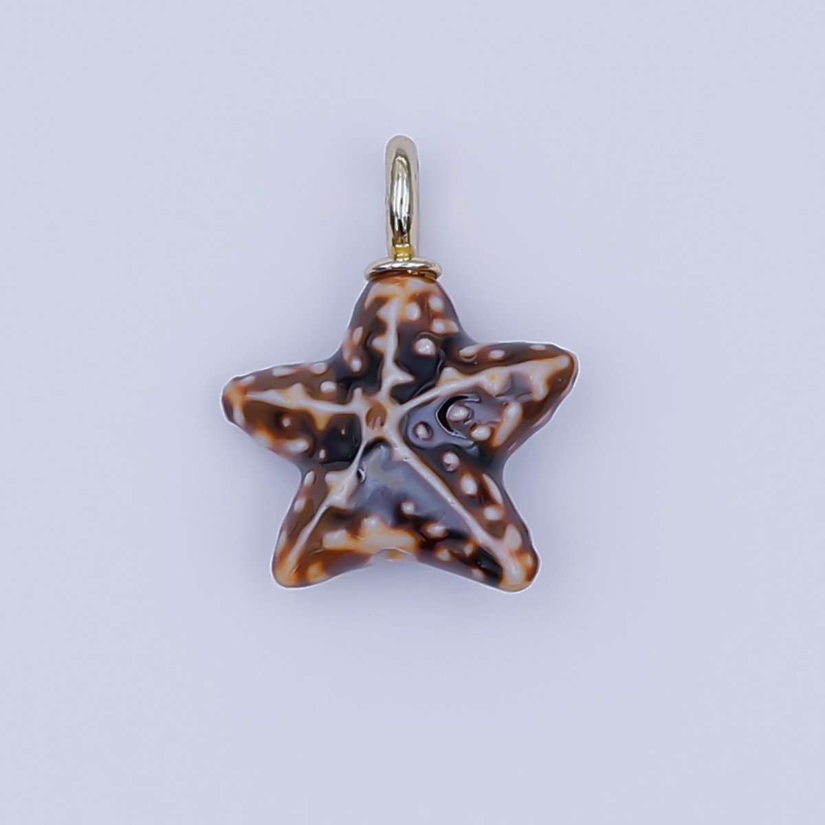 24K Gold Filled Ceramic Starfish Drop Pendant | N099 - N103