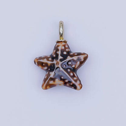 24K Gold Filled Ceramic Starfish Drop Pendant | N099 - N103